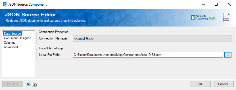 SSIS JSON Source - Data Source - File